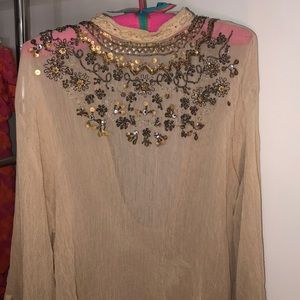 Gorgeous beaded low back top